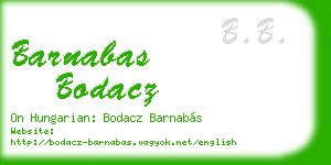 barnabas bodacz business card
